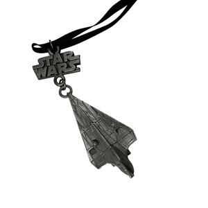 Star Wars Jedi Starfighter Pewter 2005 Lucas Films Ornaments Excellent Condition